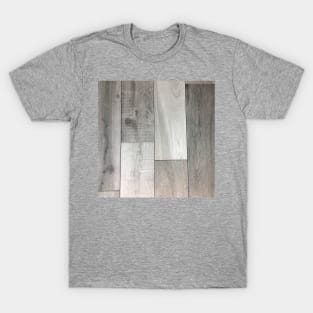 geometric minimalist cubism grey white washed barn wood T-Shirt